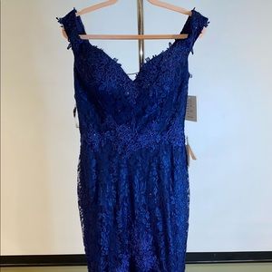 iNtrigue by Blush- Wedding Dress- Straps- Navy Blue